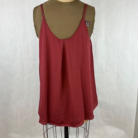 NWT Panhandle Pleated Cami Women’s Size Large Adjustable Straps Lined - Picture 4 of 12